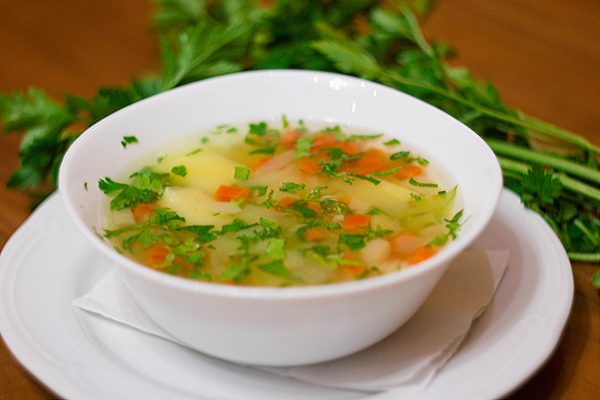 Овощной суп с бурым рисом