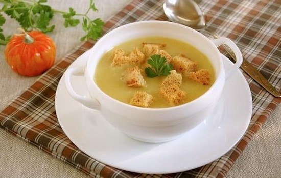 Овощной суп-пюре с грибами