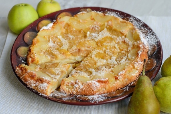 Рецепт открытого яблочного пирога